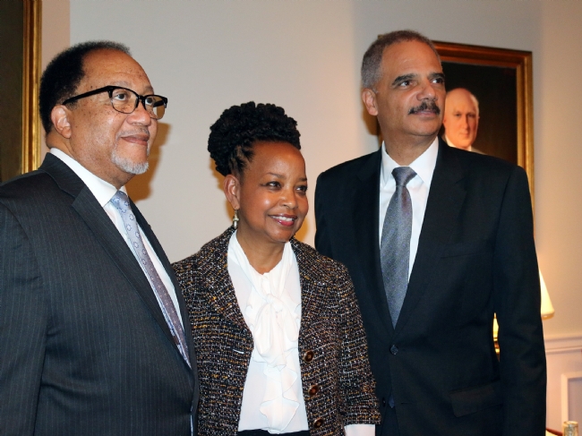 Ben Chavis, Denise Barnes and Eric Holder