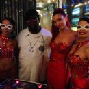 DJ Bishop w/ GIA (R) and her dancers