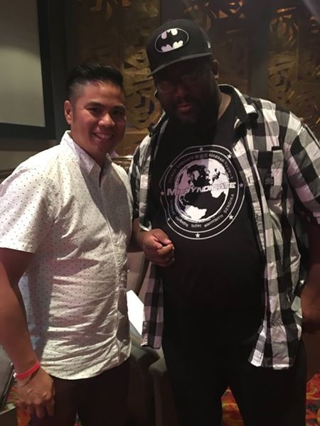 DJ Bishop with legendary radio DJ Riddler