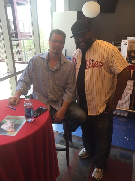 DJ Bishop w/ Philadelphia Phillies legend Mitch "Wild Thing" Williams