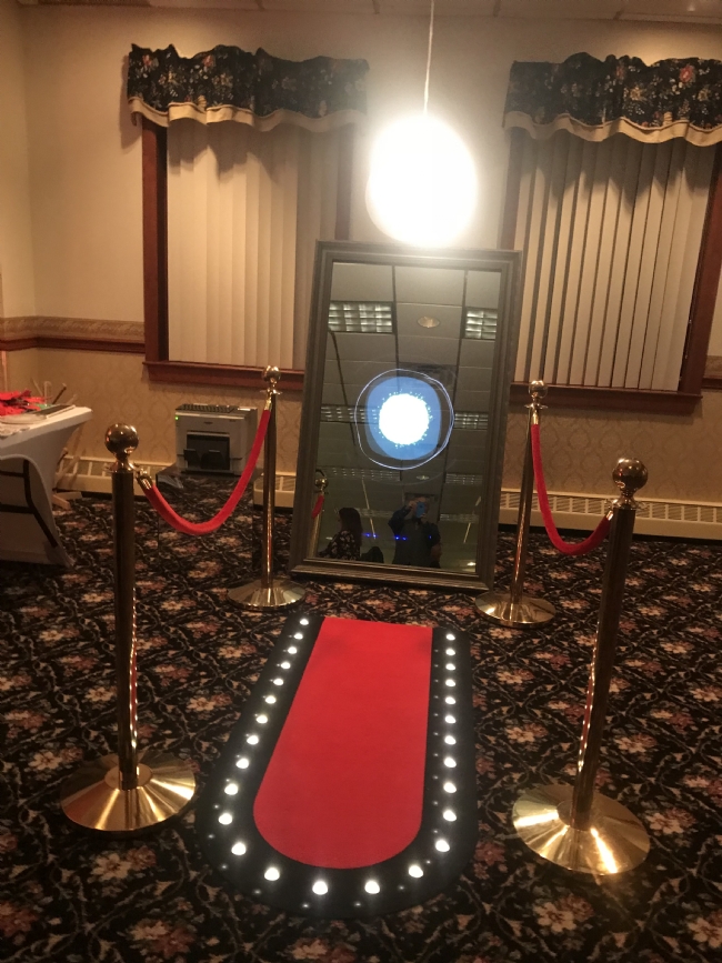 our new Fun Mirror Booth setup for holiday party