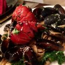 #Mussels, and #Lobster tossed in Chateau saint michelle #chardonnay w/ fresh herbs and a lemon sauce.