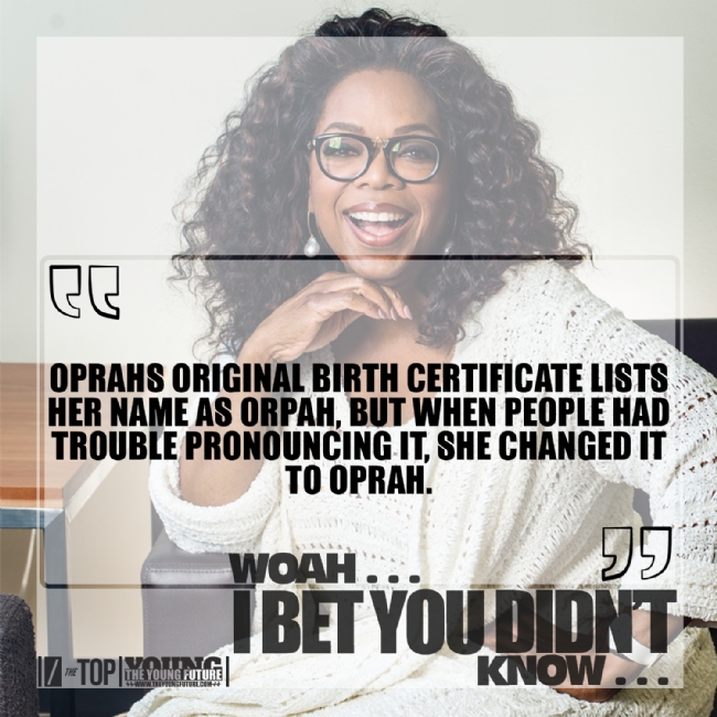 #IBetYouDidntKnow - #OprahWinfreyFacts