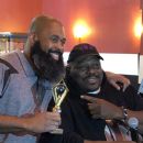 Q Bear, (right) With Q Soul Bowl Winner