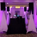Wedding DJ Set Up w. 65" TV Monitors & Uplighting