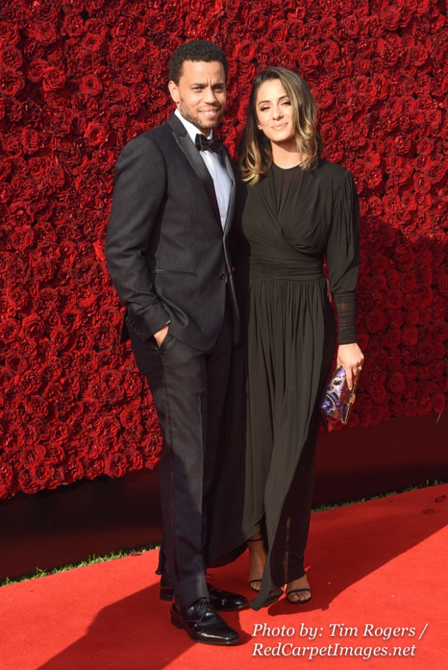 Actor Michael Ealy and his Wife attend Tyler Perry's Atlanta Studio Grand Opening