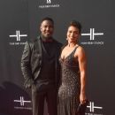 Actor Michael Jai White and his Wife attend Tyler Perry's Atlanta Studio Grand Opening