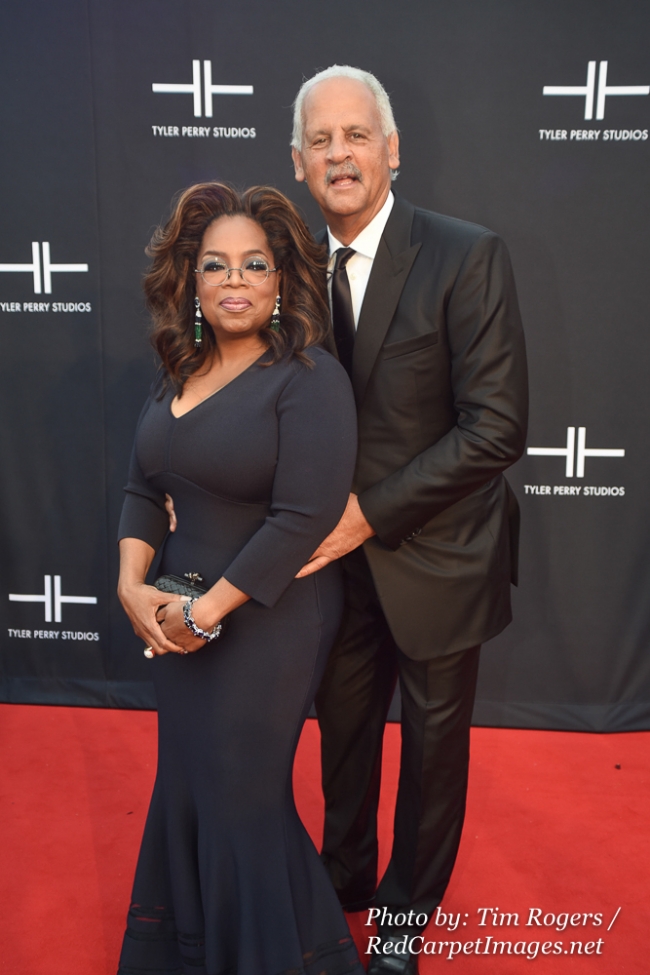 Media Mogul Oprah Winfrey and Stedman Graham attend Tyler Perry's Atlanta Studio Grand Opening