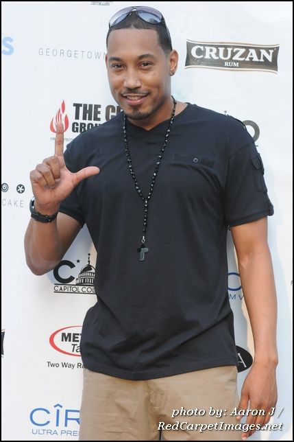 Lyle Silva (Omarosa's "The Ultimate Merger") at the Mansion Pool Party