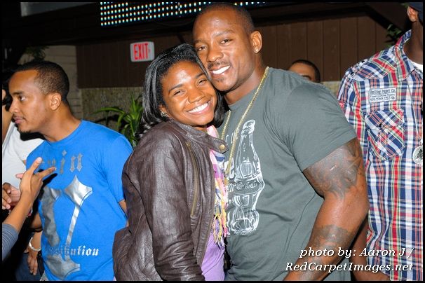 DC Radio Personality Angie Ange and Willis McGahee at his Birthday party in Wash DC