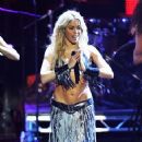 Shakira performs during the MTV Europe Music Awards in Madrid, Spain