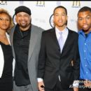 Russ Parr and Family attend his movie "35 and Ticking" screening