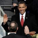 President Barack Obama being sworn in