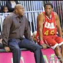 NBA Legend and Team Coach Magic Johnson with former Teammate AC Green