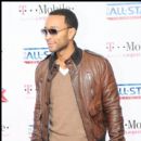 Singer John Legend on the magenta carpet for before the NBA AllStar Game