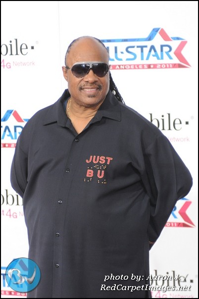 The Great Stevie Wonder arrives to The Staples Center for the game