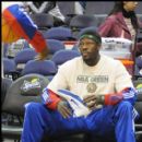 Pistons Ben Wallace prepares for the game