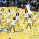 The Washington Wizard Cheerleaders perform during a timeout