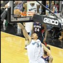 Wizards JaVale McGee lays the ball in for 2 of his 12 points