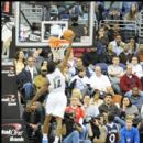 Wizards Othyus Jeffers on the fast break dunk