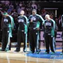 Boston Celtics during the National Anthem
