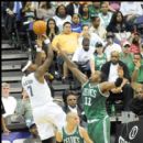 Wizards Andray Blatche fades away over Celtics Glen Davis for 2 of his 16 points