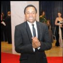 Actor Hill Harper is happy to talk to the media while attending the White House Correspondents Dinner
