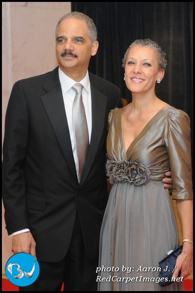 US Attorney General Eric Holder and his Wife arrive to the White House Correspondents Dinner