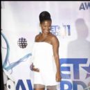 A pregnant Nia Long backstage at the 2011 BET Awards