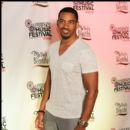 Actor Laz Alonso backstage at the Convention Center