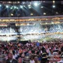 The crowd at the Superdome waits for Usher's performance