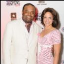 Soledad O'Brien and Roland Martin backstage at the Convention Center