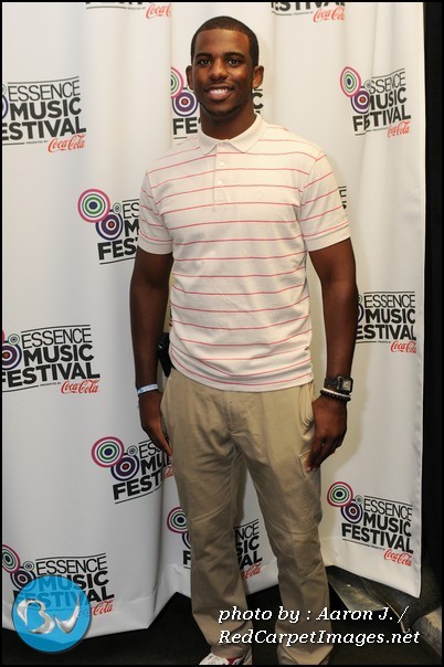 The NBA's Chris Paul backstage before the show at the Superdome for Essence Music Fest 2011