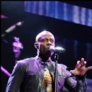 Singer Kem performs on the Main Stage at the Superdome