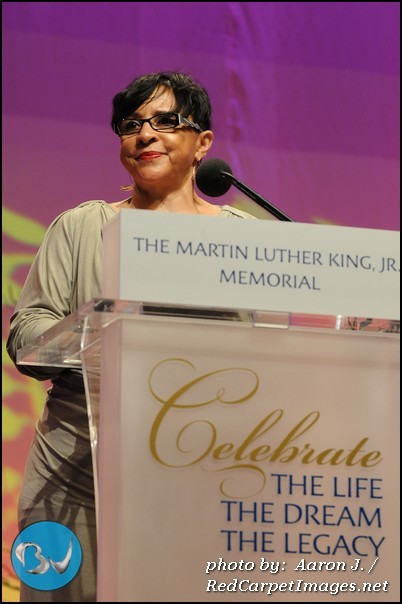 BET Co-Founder Sheila Johnson gives remarks at the luncheon
