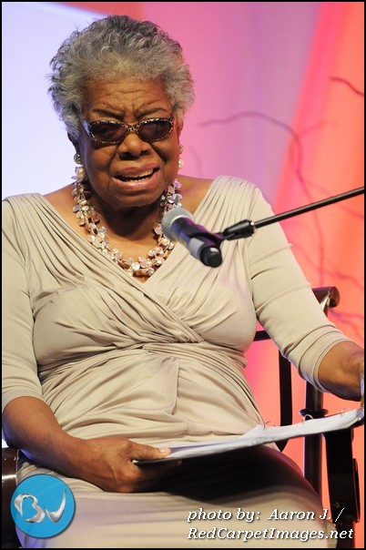 Dr. Maya Angelou delivers a poetry reading