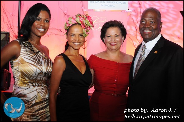 Omarosa, Actress Victoria Rowell, BET CEO Debra Lee, and Harry E. Johnson