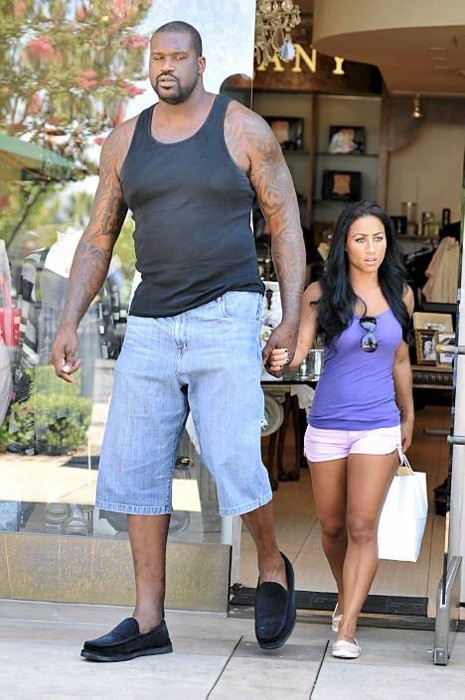 Shaq and his fiancee Hoopz