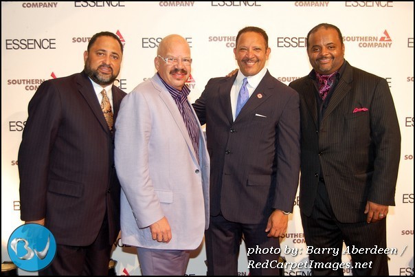 Honoree Tom Joyner with other attendees at Essence Evening of Excellence