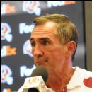 Redskins Coach Mike Shanahan addresses the press after the game
