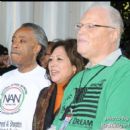 Rev Al Sharpton, US Sec of Labor Hilda Solis, and the AFSME's Lee Saunders