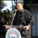 Jesse Jackson speaks to the crowd at the N.A.N's rally for jobs