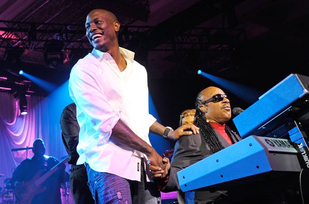 Tyrese Gibson joins Stevie Wonder on New Year's Eve in Las Vegas