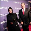 Aretha Franklin arrives to the 2012 BET Honors with her Fiance