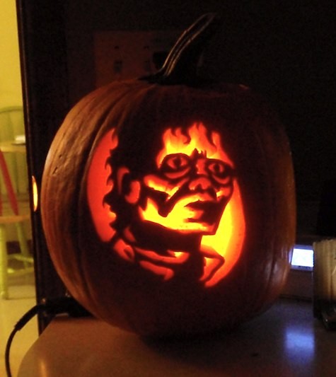 A Michael Jackson pumpkin