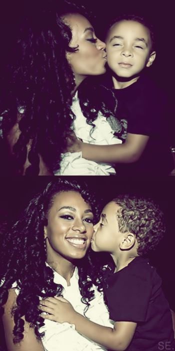 Solange and son