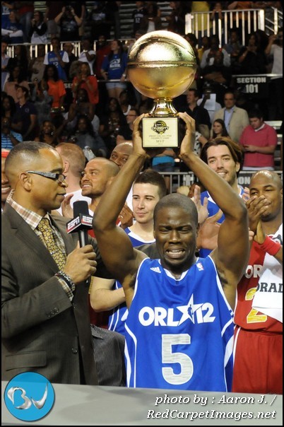 Despite being ejected for throwing his jersey and shoe at refs, Comedian Kevin Hart wins game MVP