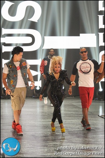Lil Kim walks the runway with BET models while performing at Rip the Runway