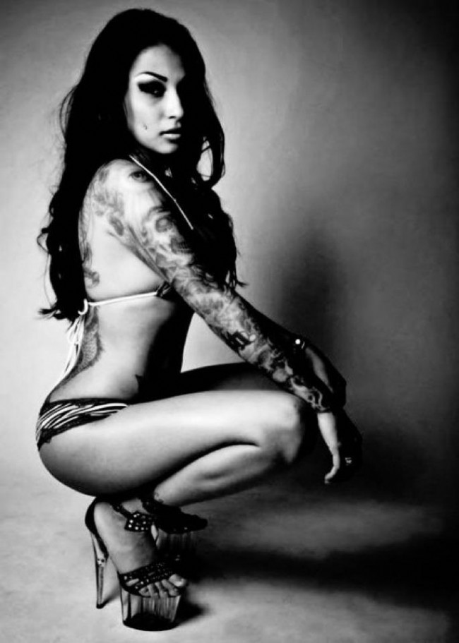 Sexy and full of tattoos