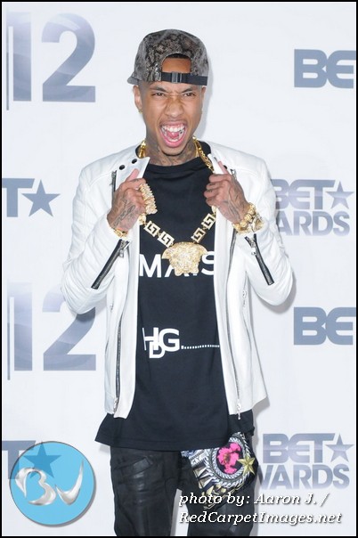Rapper Tyga backstage at 2012 BET Awards